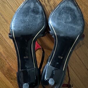 Charles Jourdan Paris black Leather Pumps with Ankle Strap!!!